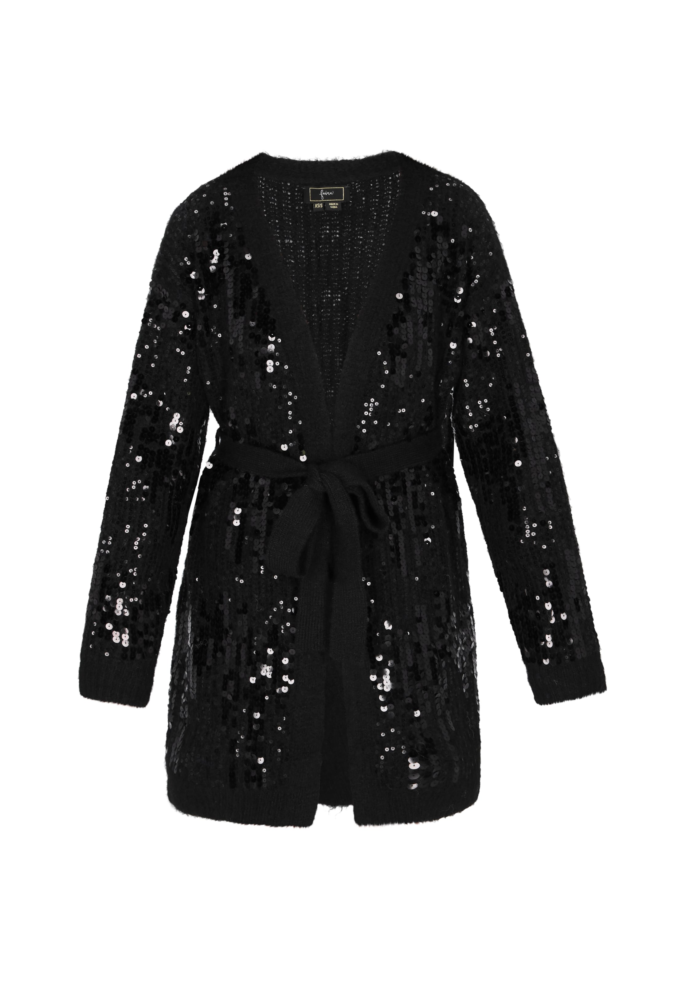 

Faina Вязаный кардиган в черном цвете
