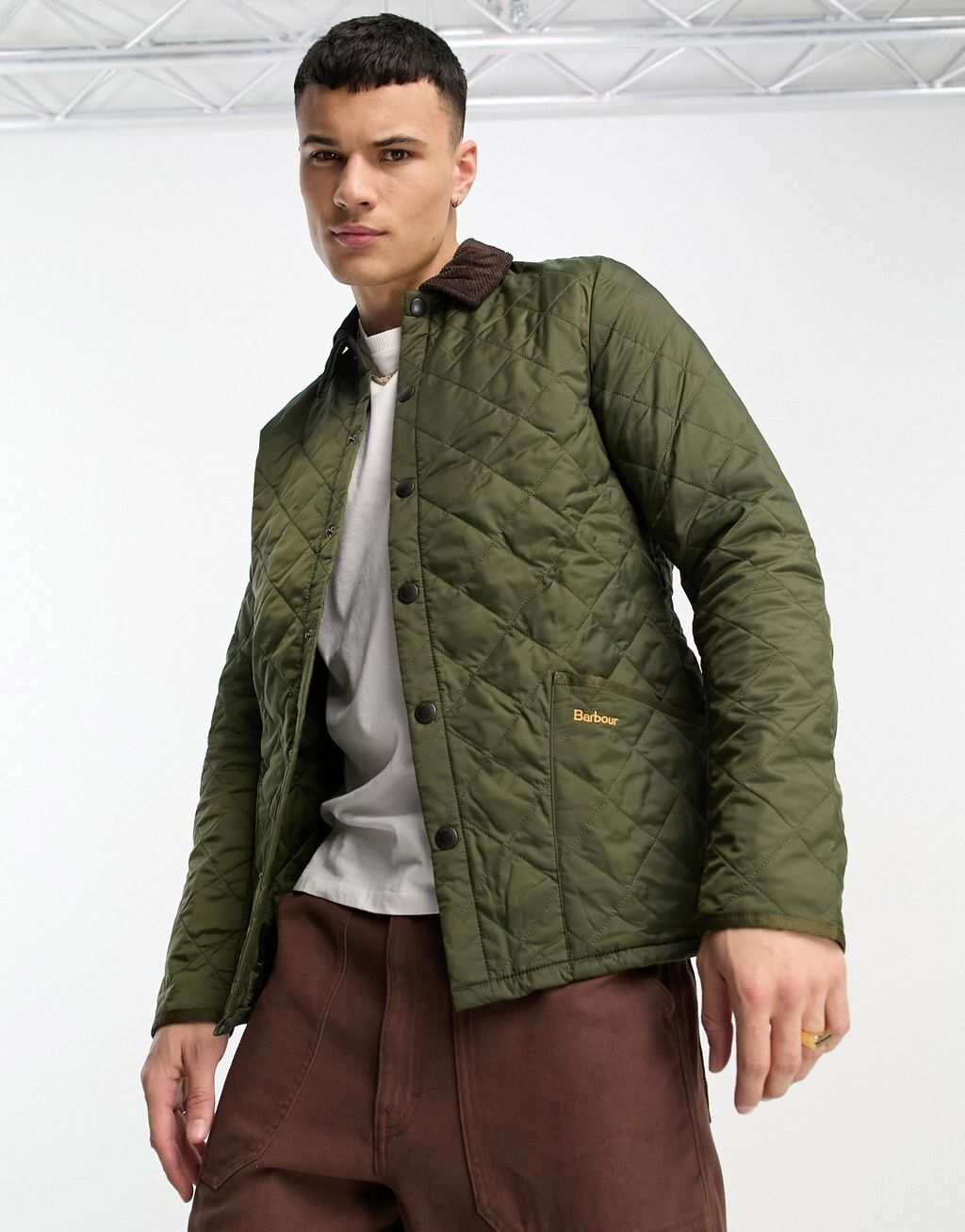 

Оливковая стеганая куртка Barbour Heritage Liddesdale, Зеленый, Оливковая стеганая куртка Barbour Heritage Liddesdale