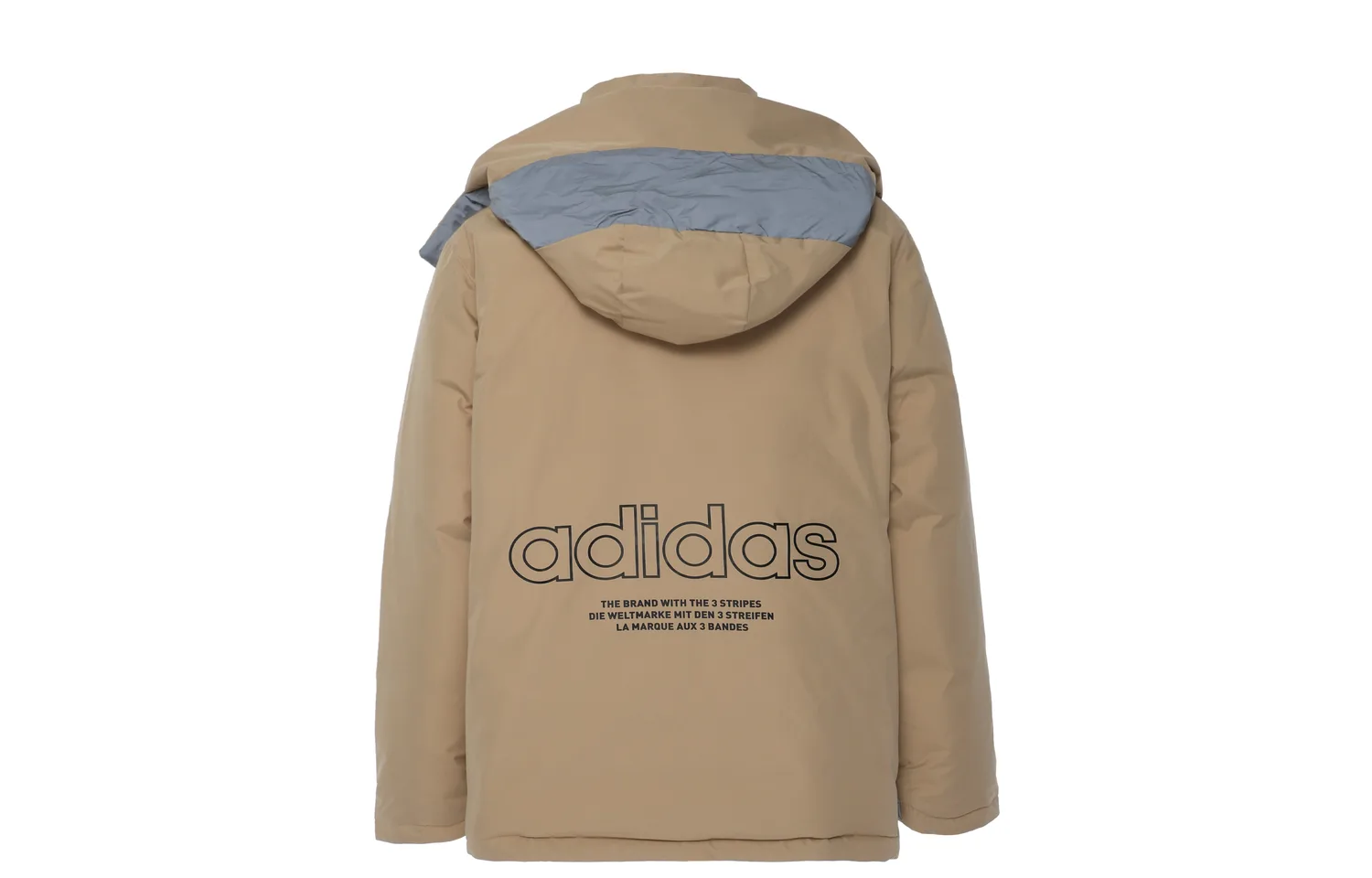 Adidas Originals Куртка пуховая зимняя мужская ecru из коллекции Trefoil — фото 3