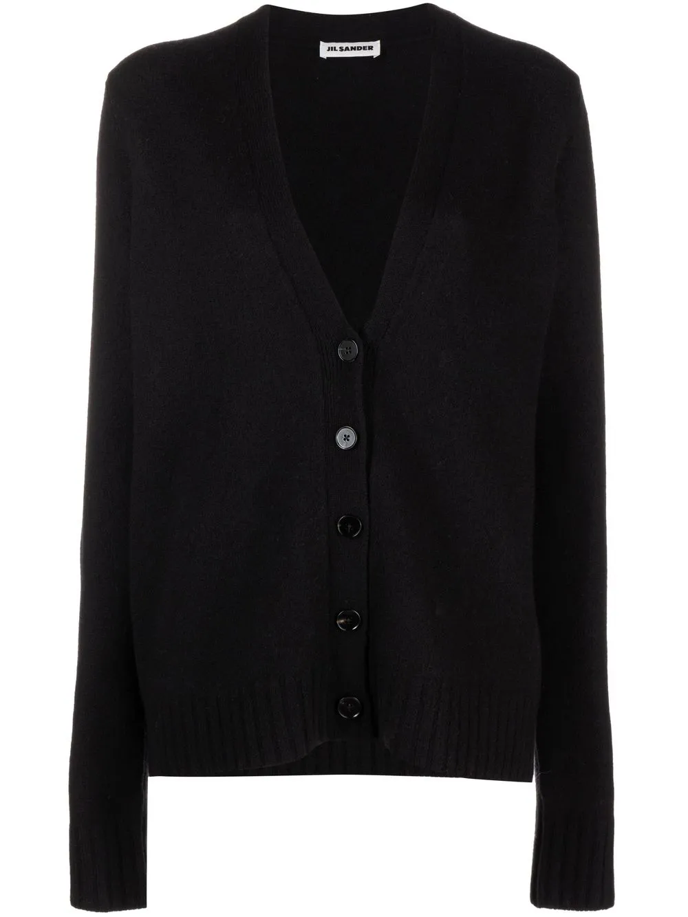 

Шерстяной кардиган оверсайз JIL SANDER, черный