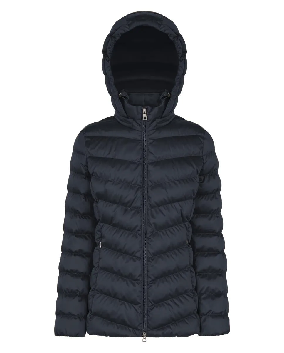 

Женская короткая куртка с съемным капюшоном Geox, темно-синий