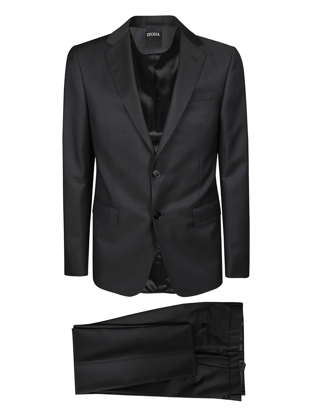 

Шерстяной костюм на двух пуговицах Zegna, серый