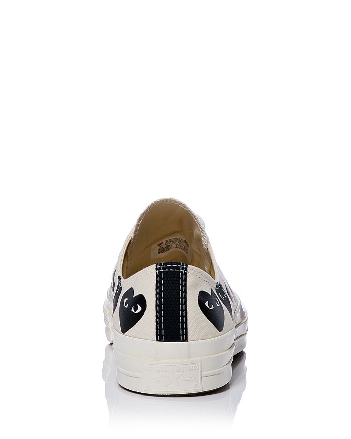 Comme Des Garcons Мужские кроссовки на шнуровке с низким верхом Comme Des Garcons PLAY, белый — фото 3
