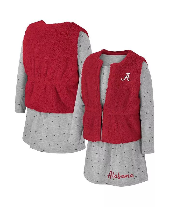 

Комплект из жилета и платья для малышей Crimson Alabama Crimson Tide Meowing Colosseum