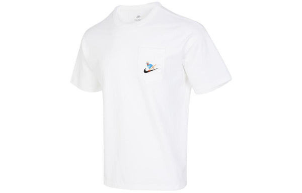 Футболка Nike Sportswear Premium Essential Pocket T-Shirt 'White', белый — фото 2