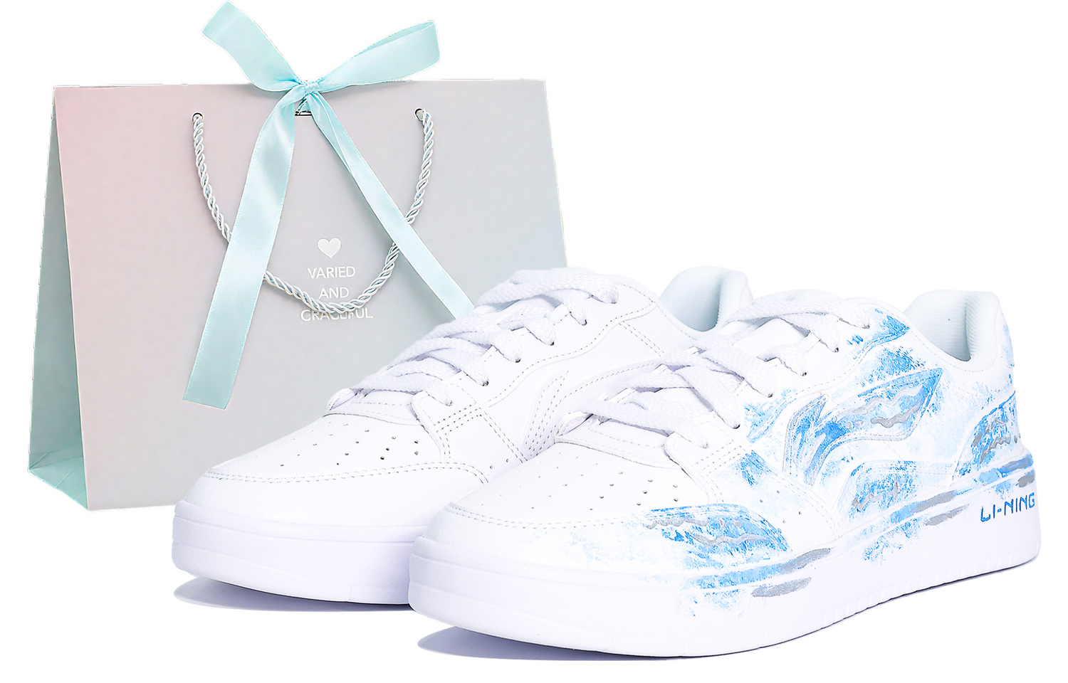 

Acer Truncatum нескользящие, устойчивые к истиранию, увеличивающие рост низкие скейтборд кроссовки men's LINING, синий/розовый