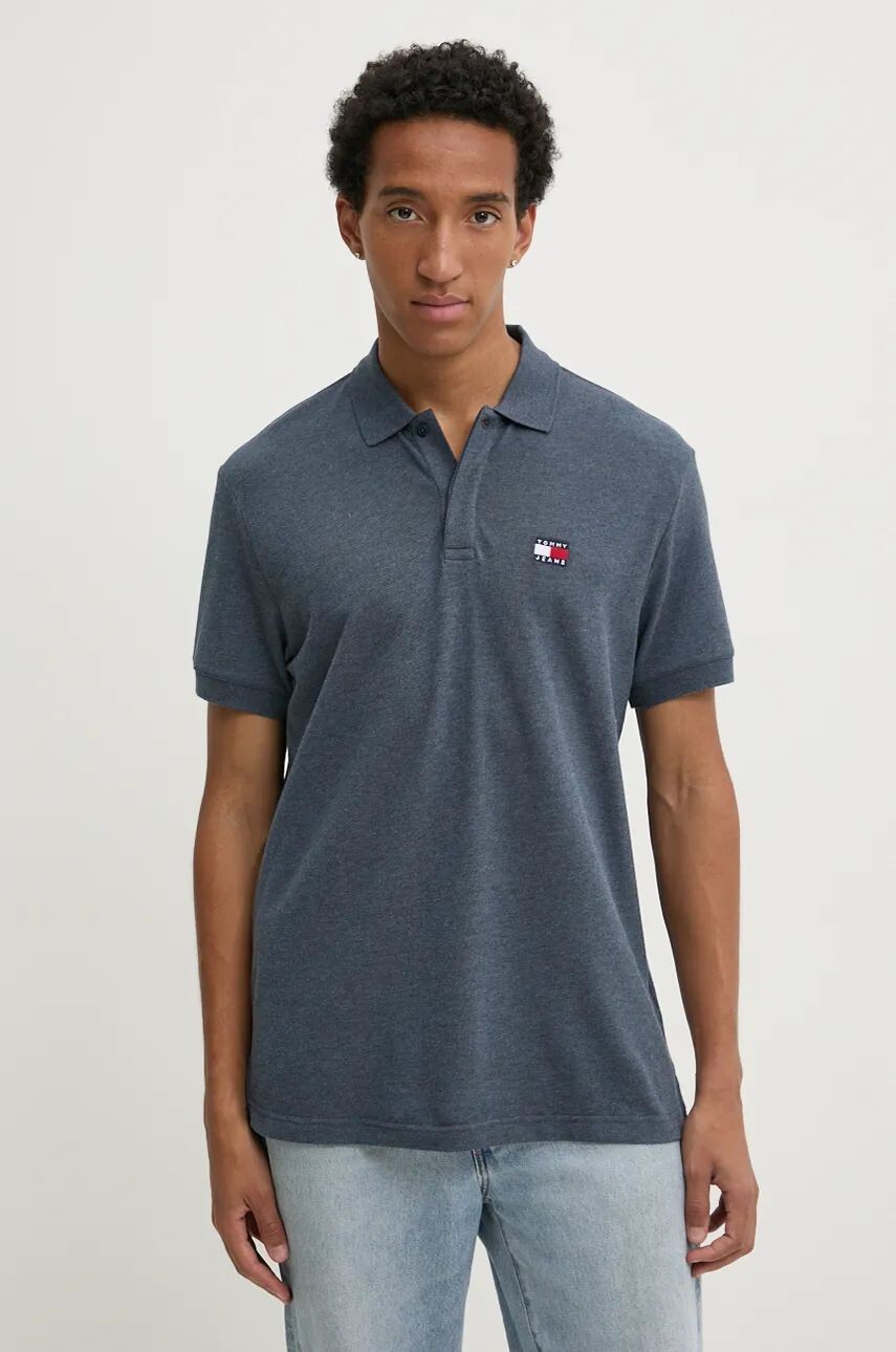 

Рубашка-поло Tommy Jeans из хлопка, синий