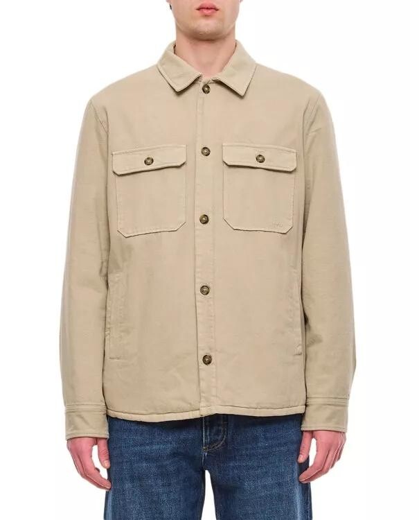 

Хлопковая рубашка alessio A.P.C., бежевый