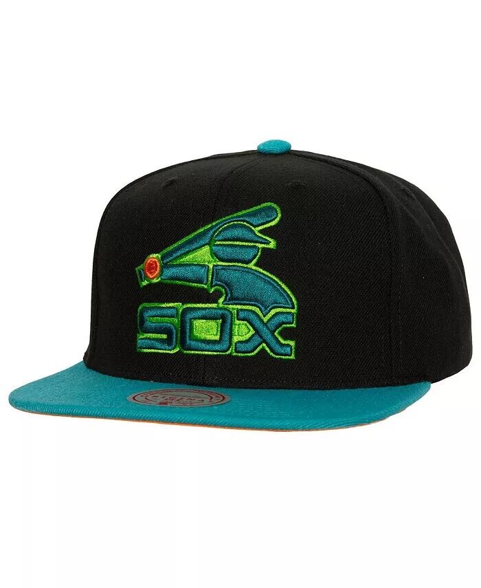 

Мужская черная, бирюзовая кепка Chicago White Sox Citrus Cooler Snapback Mitchell & Ness, черный
