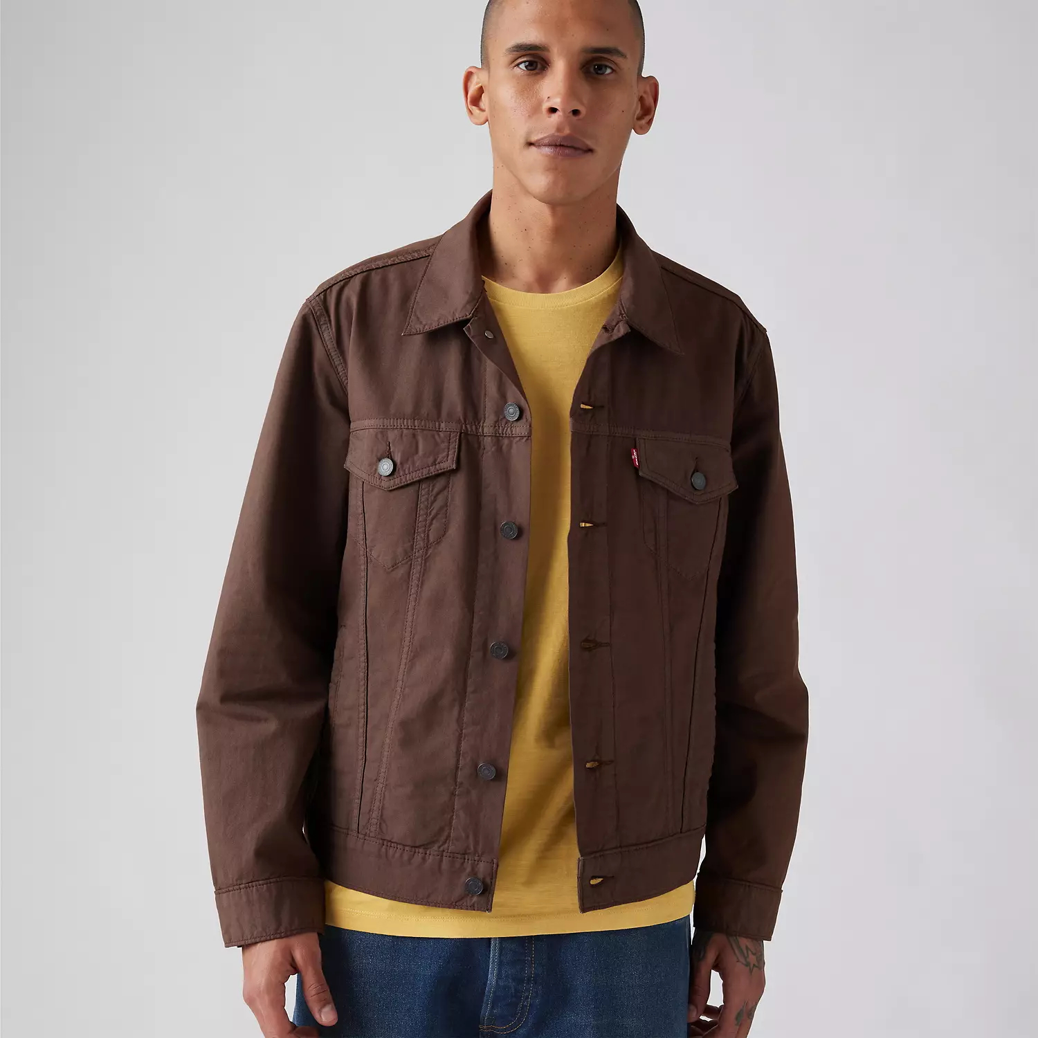 

Куртка Trucker из хлопка и льна Levi's, цвет Big Shopping Bag - Brown, Коричневый, Куртка Trucker из хлопка и льна Levi's, цвет Big Shopping Bag - Brown