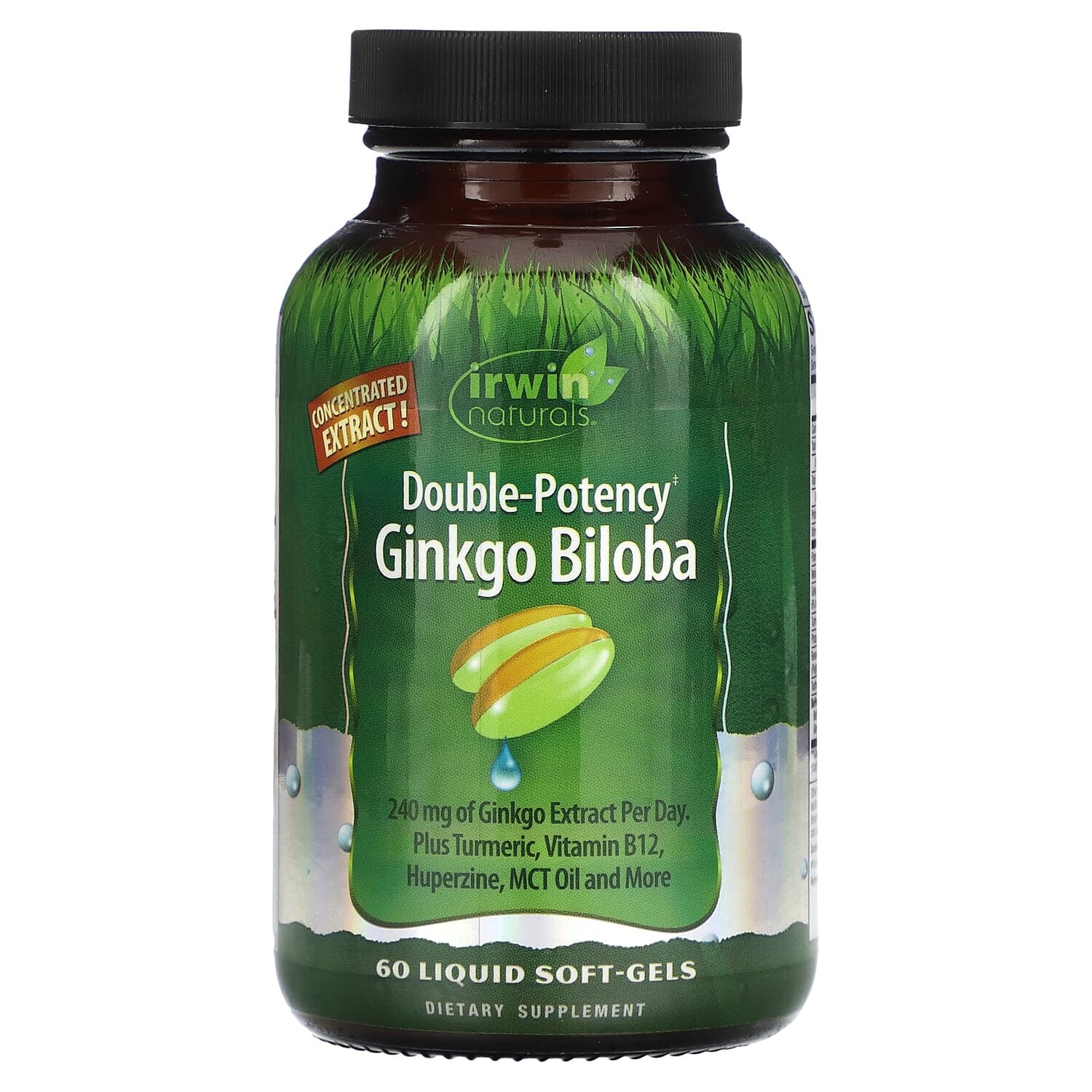 

Irwin Naturals Гинкго билоба с двойным действием 60 гелевых капсул
