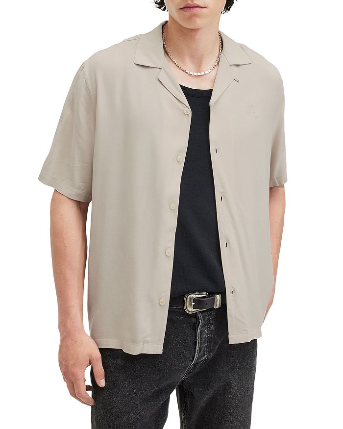 

Рубашка Venice Regular Fit Camp ALLSAINTS, коричневый/бежевый
