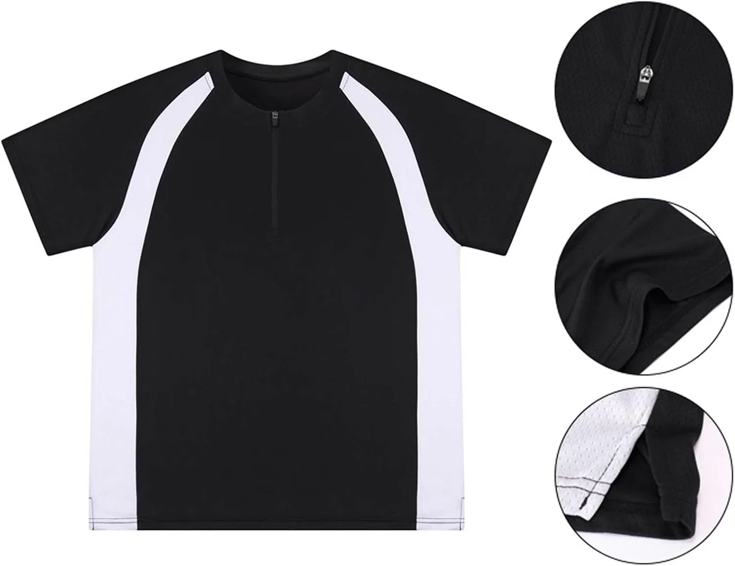 Футболка с четверть-замком, черная, Athletic T-Shirt — фото 3