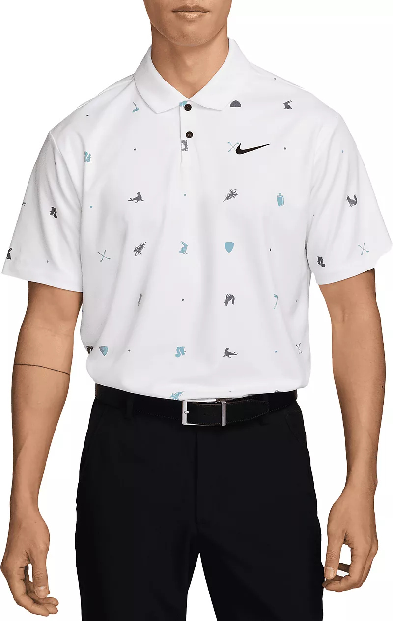 

Мужская футболка-поло для гольфа с принтом Nike Dri-FIT Tour Icon, белый