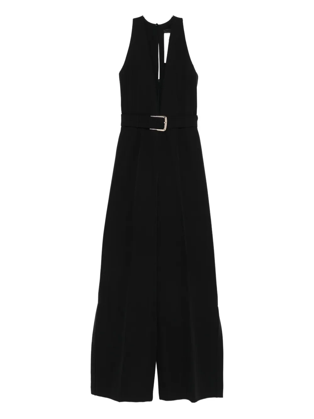 

Комбинезон с V-образным вырезом и поясом LIU JO, черный