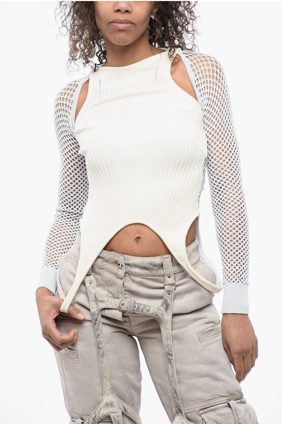 

Трикотажный топ Off-White Racerback Design, белый