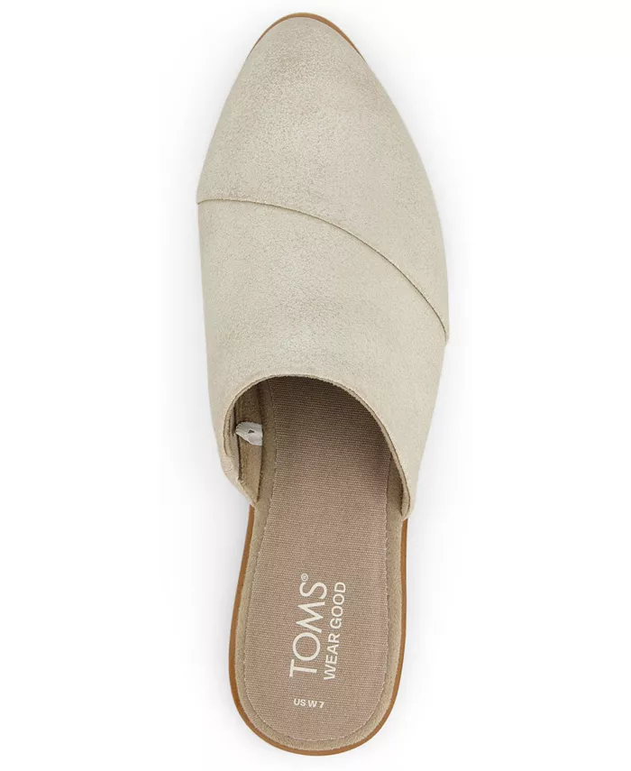 Женские мюли на плоской подошве Jade Slip On TOMS, серебряный — фото 4