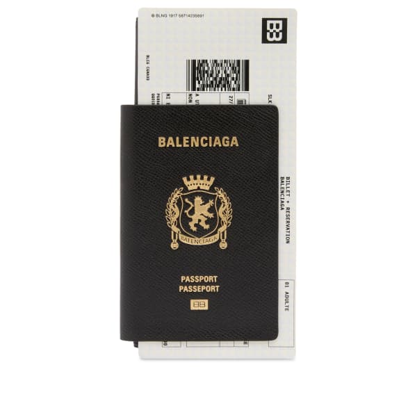 

Кошелек для паспорта на молнии Balenciaga, черный