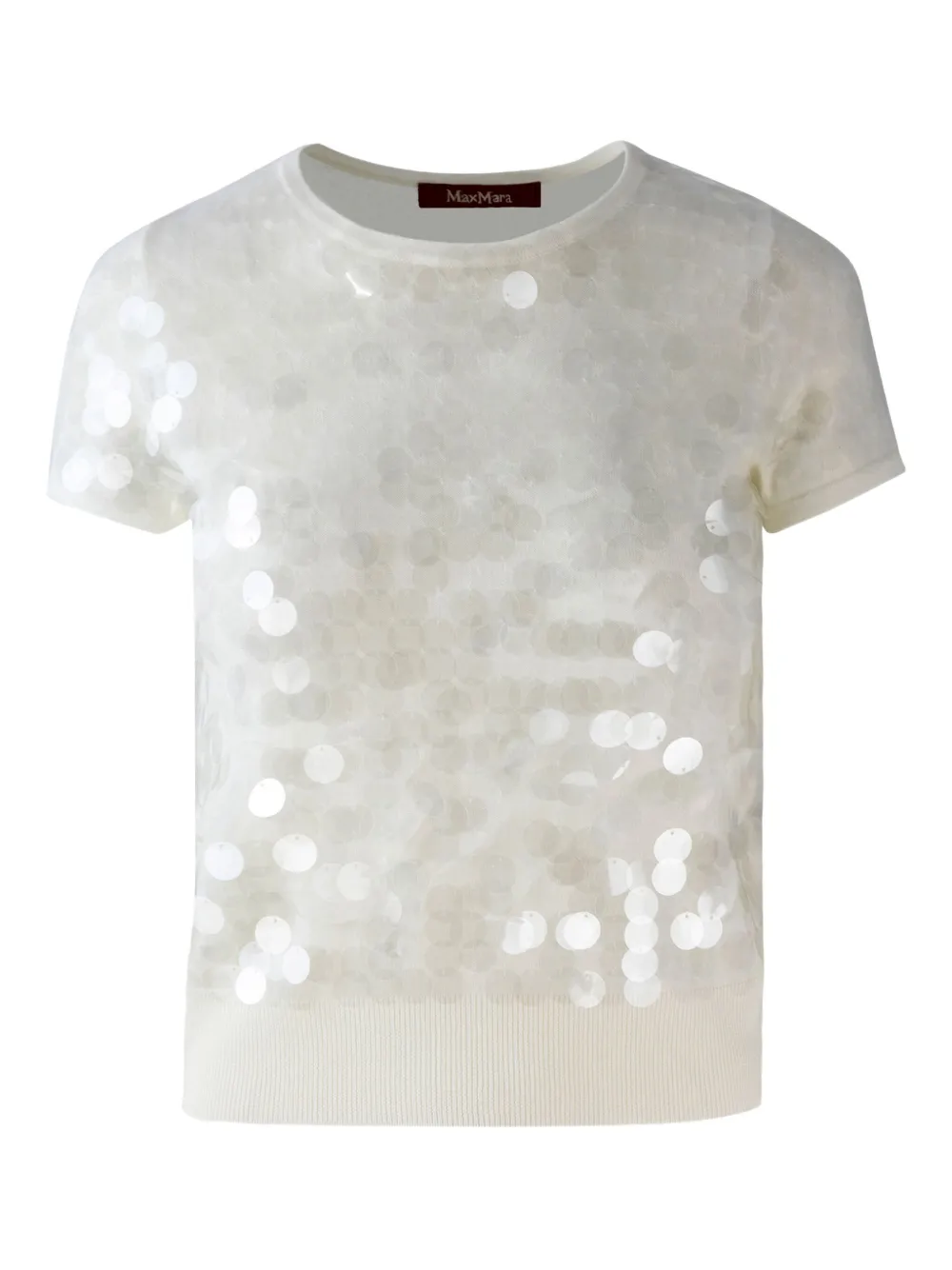

Футболка с пайетками Max Mara, белый