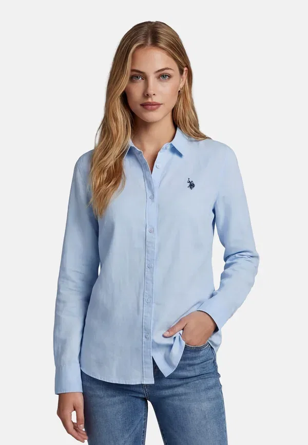 Блуза Usbellaa button down U.S. Polo Assn., светло-голубой