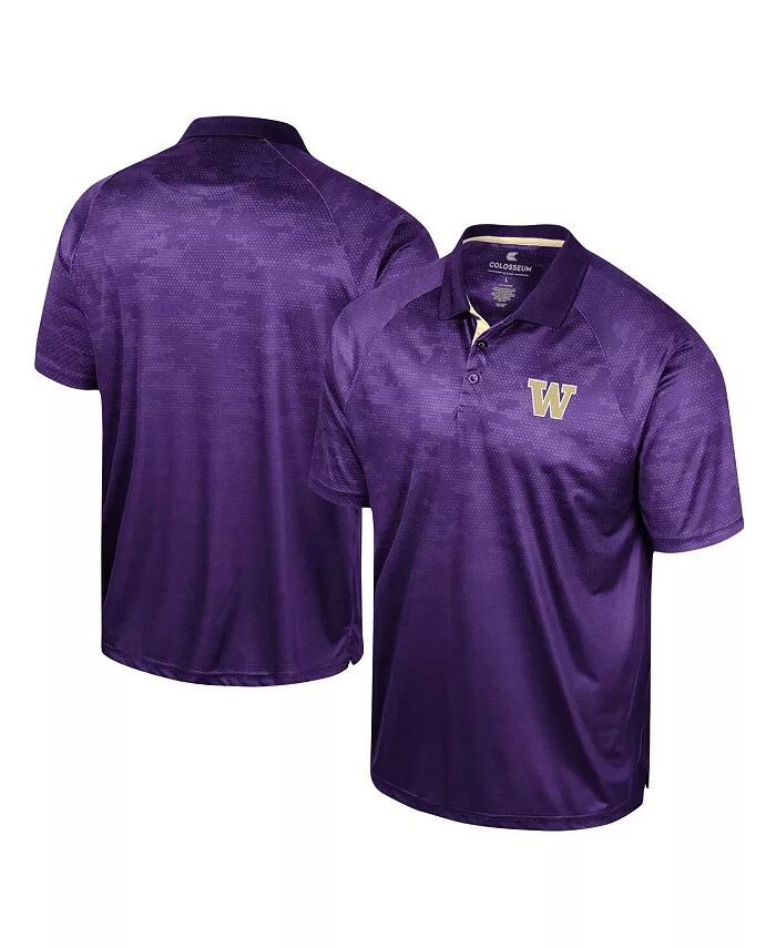 

Мужская фиолетовая рубашка-поло Washington Huskies Honeycomb Raglan Colosseum