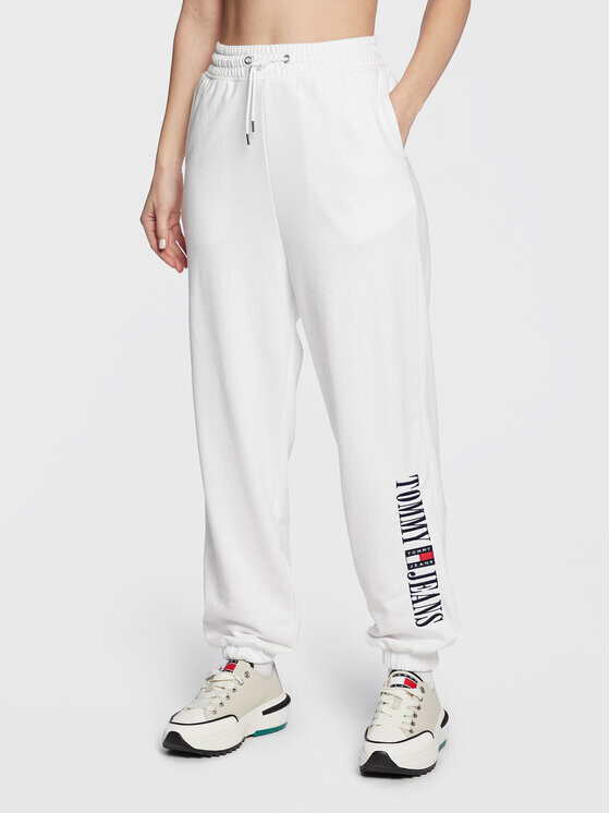 

Спортивные брюки свободного кроя Tommy Jeans, белый