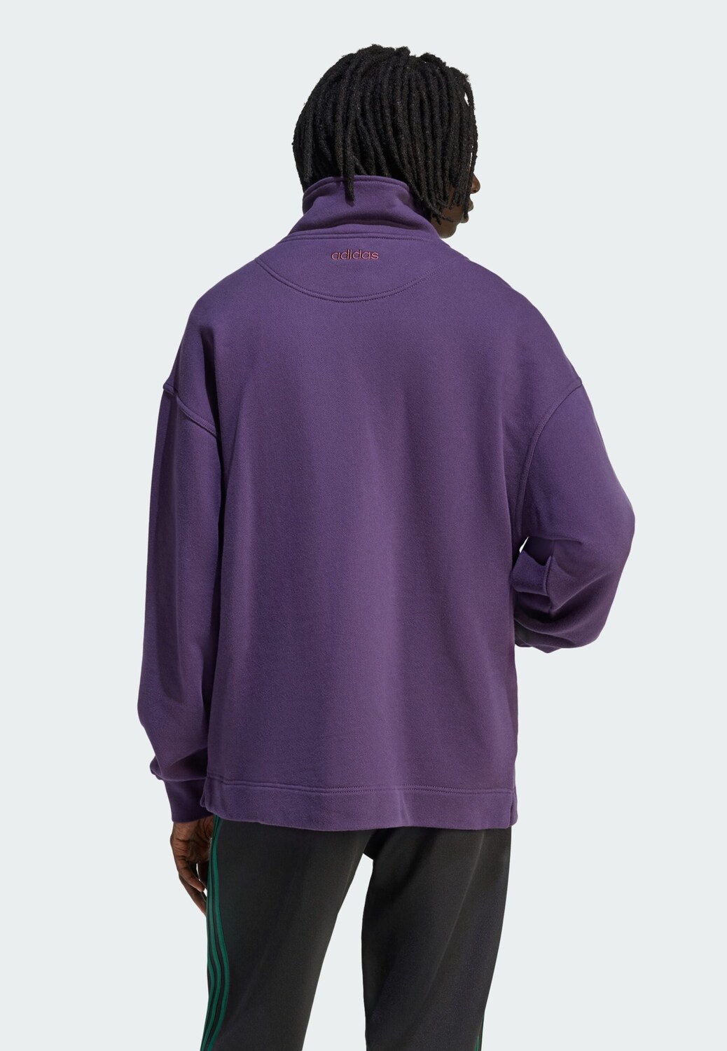 Adidas Originals Свитшот '90s ALTERNATIVE SPORT HALF ZIP GRAPHIC FLEECE в цветах Цикламен, Блэкберри — фото 3