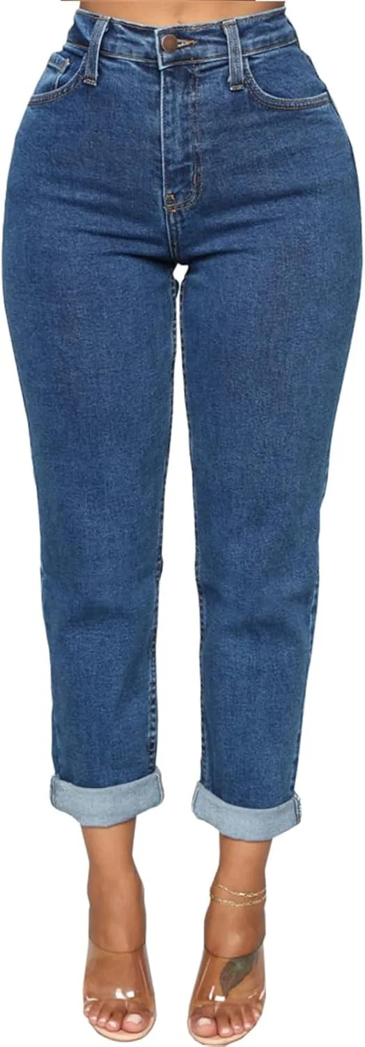 

SheKiss 2026 Женские джинсы с высокой талией, distressed, boot cut