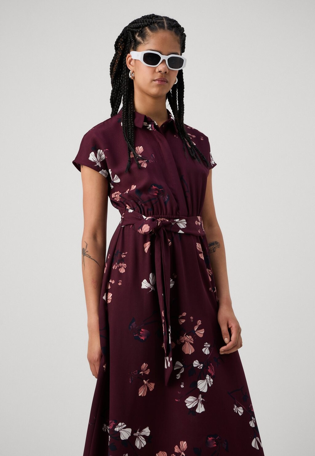 

Платье-блузка VMNEWHALLIE TIE DRESS Vero Moda, темно-красный