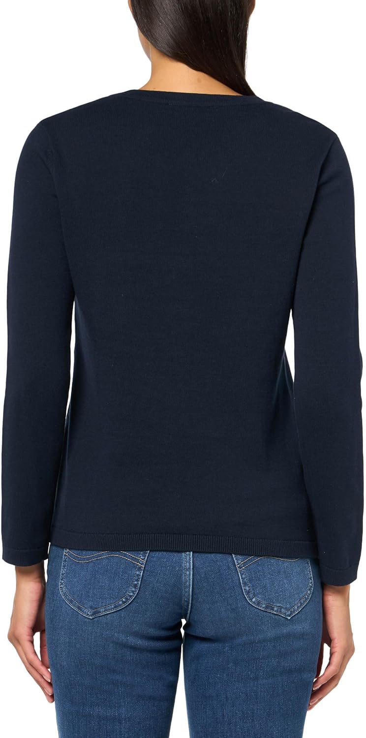 Женский повседневный свитер с круглым вырезом от Tommy Hilfiger, Sky Captain/Chili Pepper — фото 2