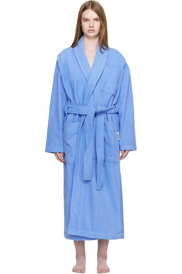 

Tekla Классический синий махровый халат