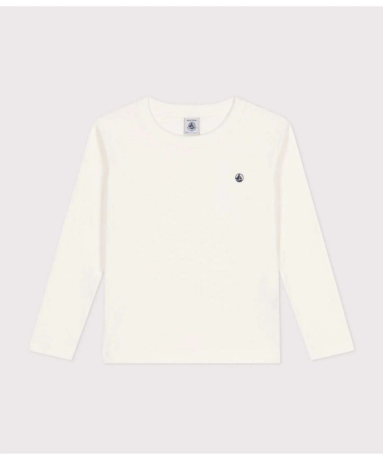 Футболка с длинными рукавами PETIT BATEAU, Off white