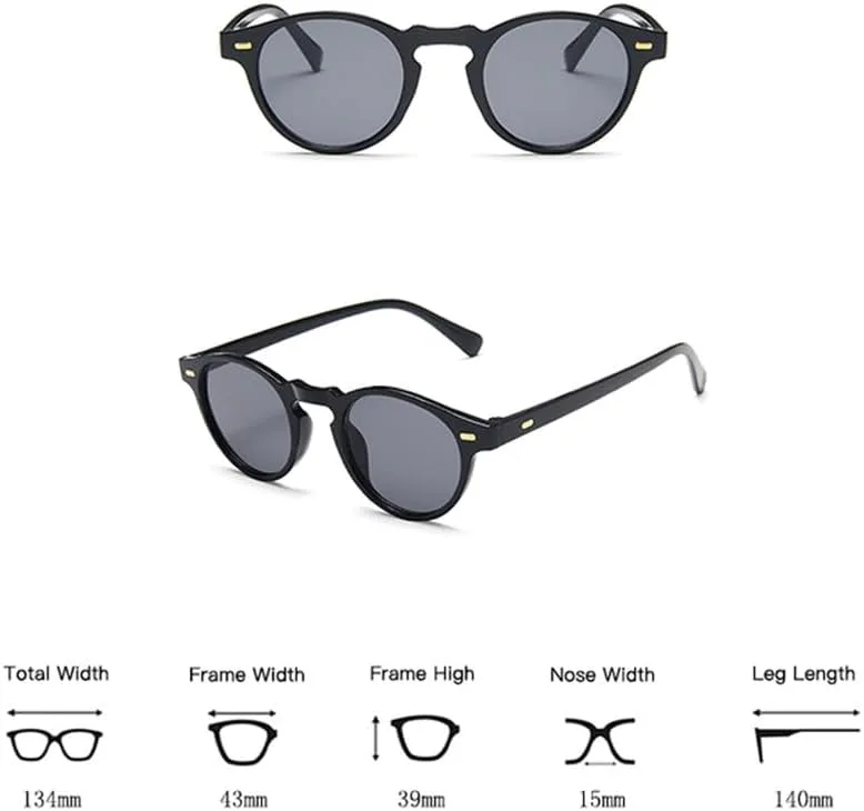 

Солнцезащитные очки UV400 для мужчин и женщин | Маленькие круглые линзы конфетного цвета | Для вождения и занятий спортом на открытом воздухе generic, Black Darkgreen