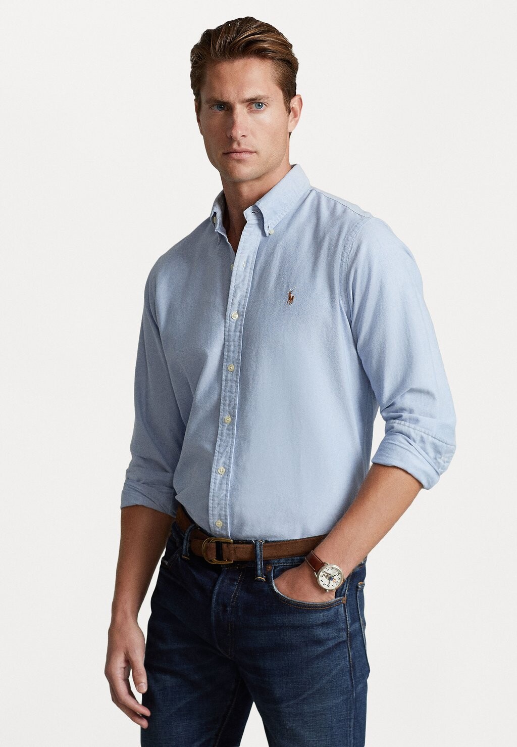 

Рубашка SLIM FIT OXFORD SHIRT Polo Ralph Lauren, синий