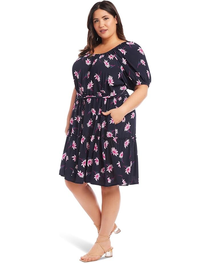 

Платье Karen Kane Plus Size Tiered Short Dress, цвет Daisy