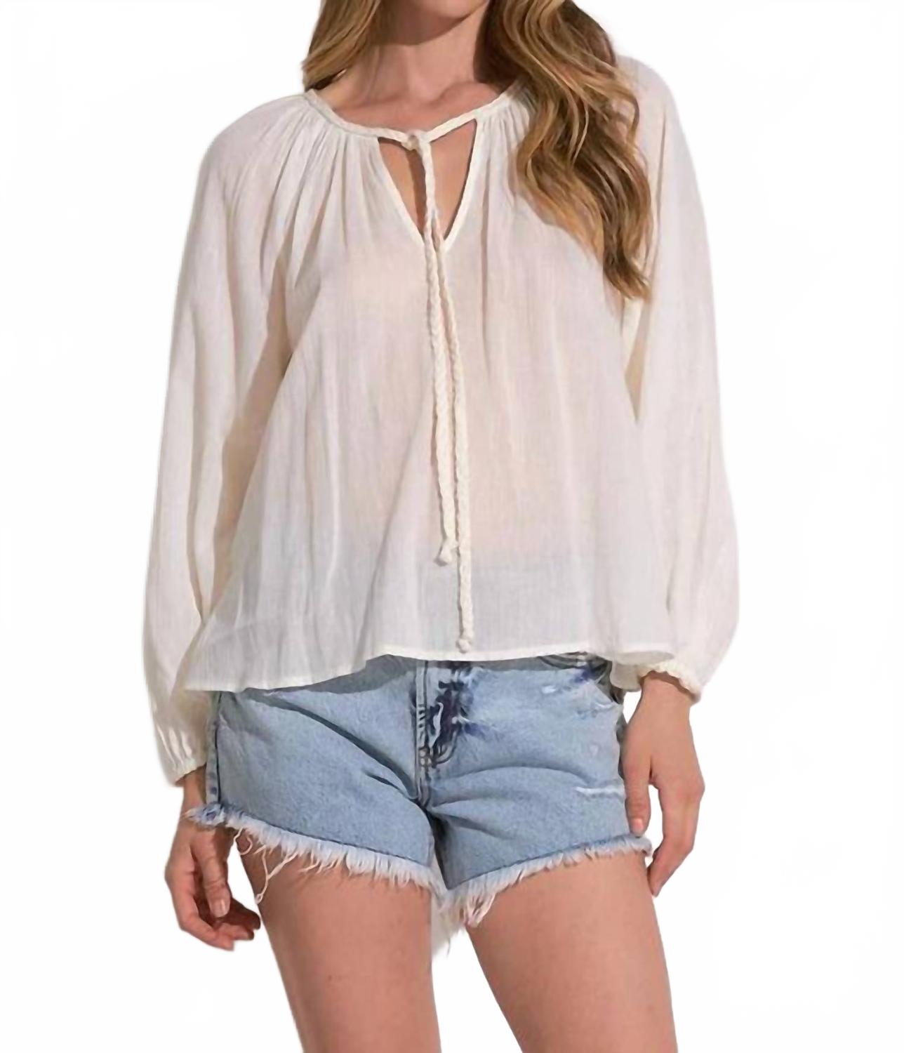 

Длинный топ Gina белого цвета ELAN