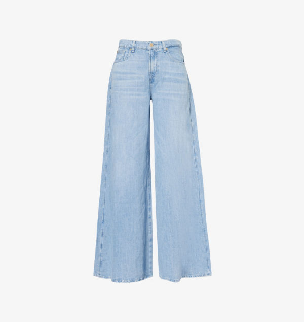 

Джинсы Willow широкого кроя из хлопка и льна 7 For All Mankind, цвет kansas