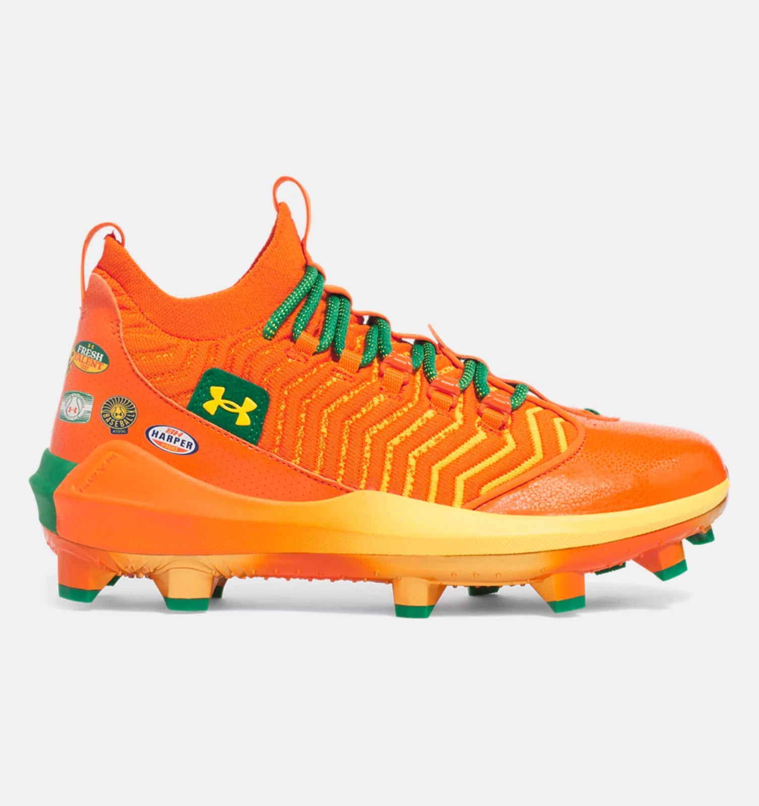 Мужские бейсбольные бутсы Under Armour HarperPro Bring The Juice 3028410-800 TF7799 Under Armour, оранжевый — фото 2