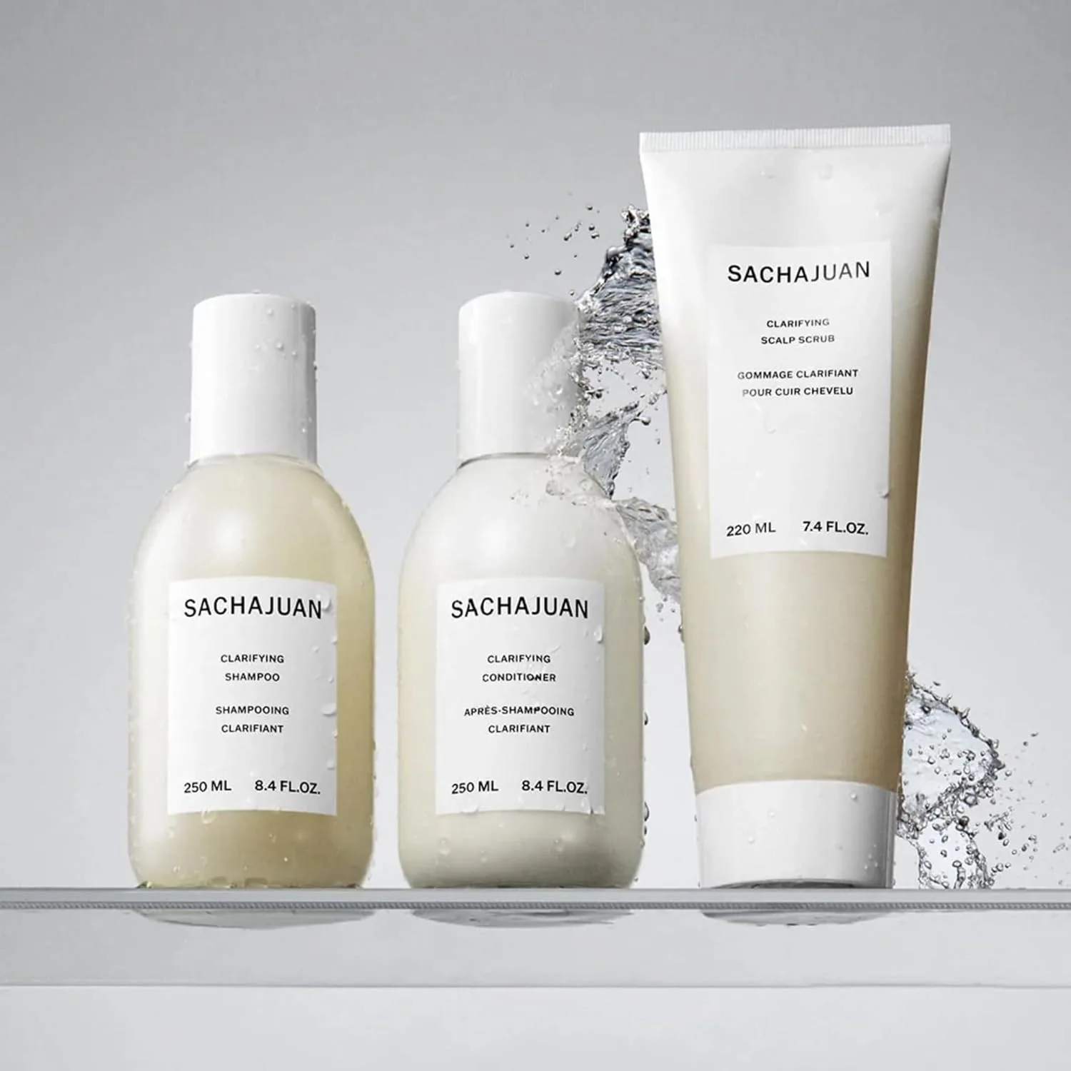 SACHAJUAN Clarifying Kit: скраб для кожи головы, шампунь и кондиционер, полная детоксикация от накоплений, жира и загрязнений, сбалансированная кожа головы и легкое увлажнение, веганский и без сульфатов, набор из 3 — фото 3