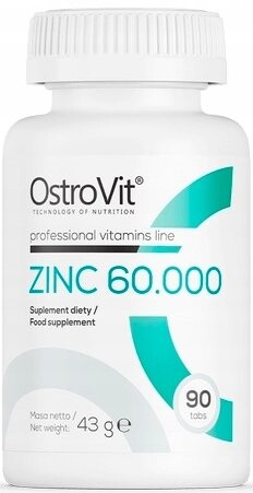 

OstroVit, Цинк 60 000 цинка, 90 таб.