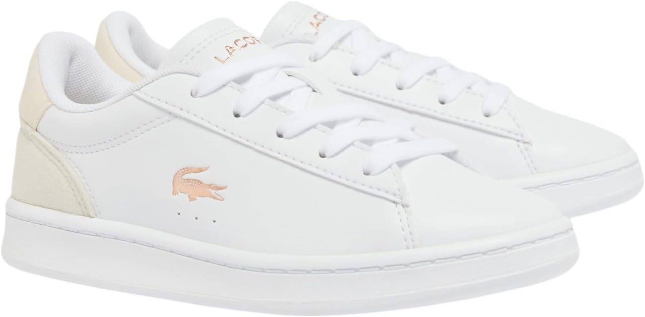 Laceste Unisex-Child детские кроссовки Carnaby Set Lacoste, Blush Accent White/Light Pink