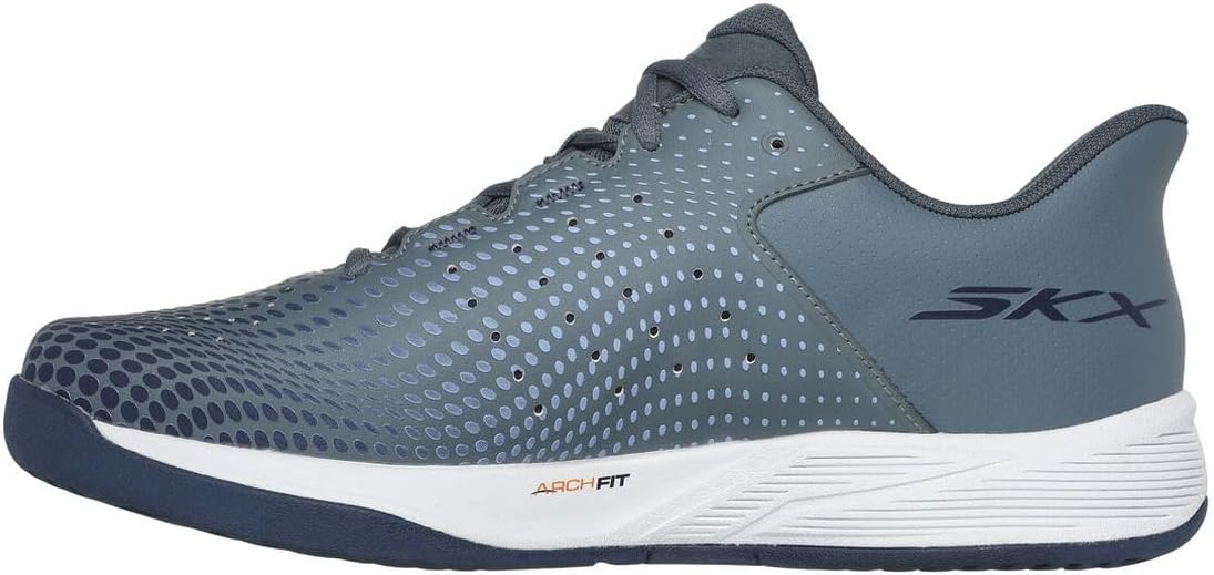 Мужские кроссовки Skechers Viper Court Reload с легким надеванием без рук, Slate — фото 2