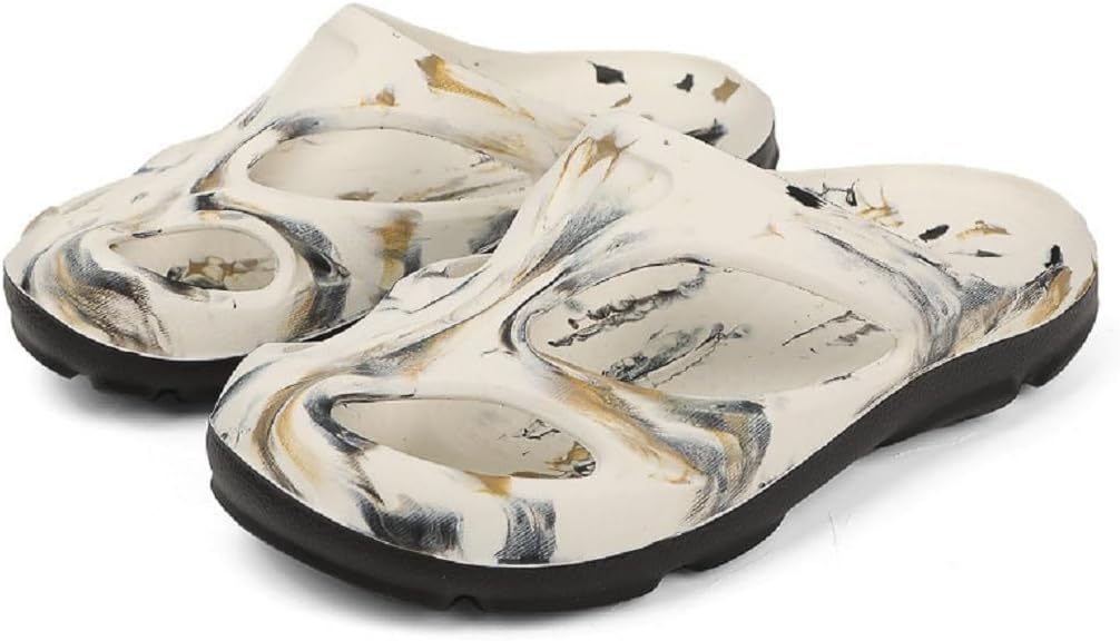 

Мужские спортивные сандалии для восстановления, спортивные слайд-тапочки Shanti с комфортной амортизацией, легкие сабо, летние шлепанцы для бассейна и пляжа с камуфляжной подошвой Niddislip, белый