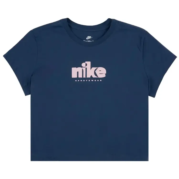 Футболка с коротким рукавом Nike NSW Club, цвет «Мистический темно-синий/розовый пенопласт»