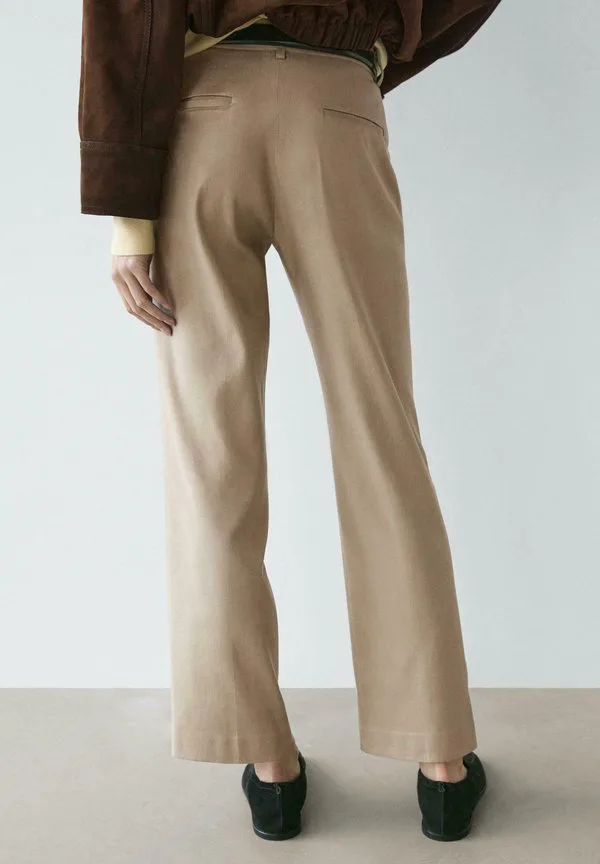 Брюки прямого кроя Massimo Dutti, Beige — фото 3