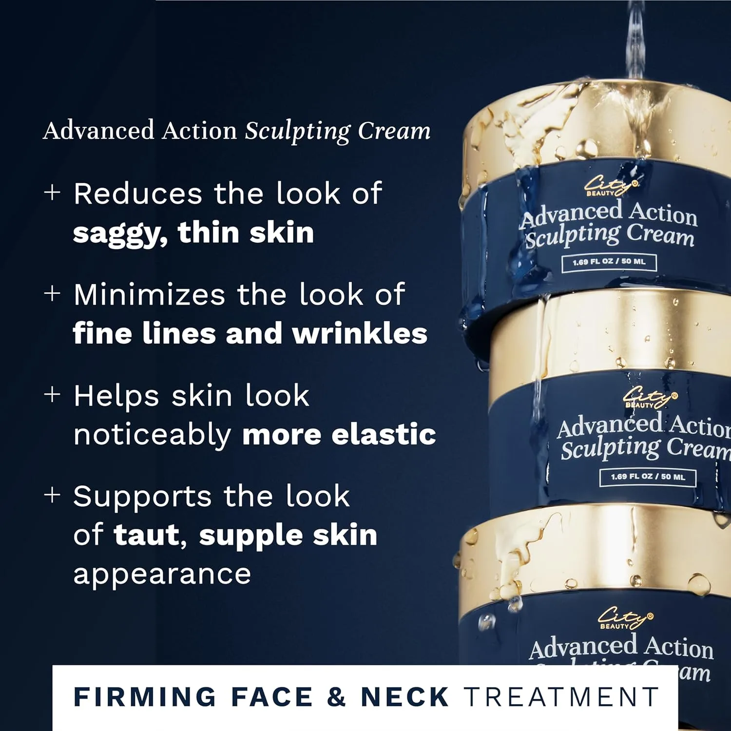 Крем для лица City Beauty — Для коррекции контуров лица Advanced Action Sculpting Cream - решение проблемы обвисшей — фото 2