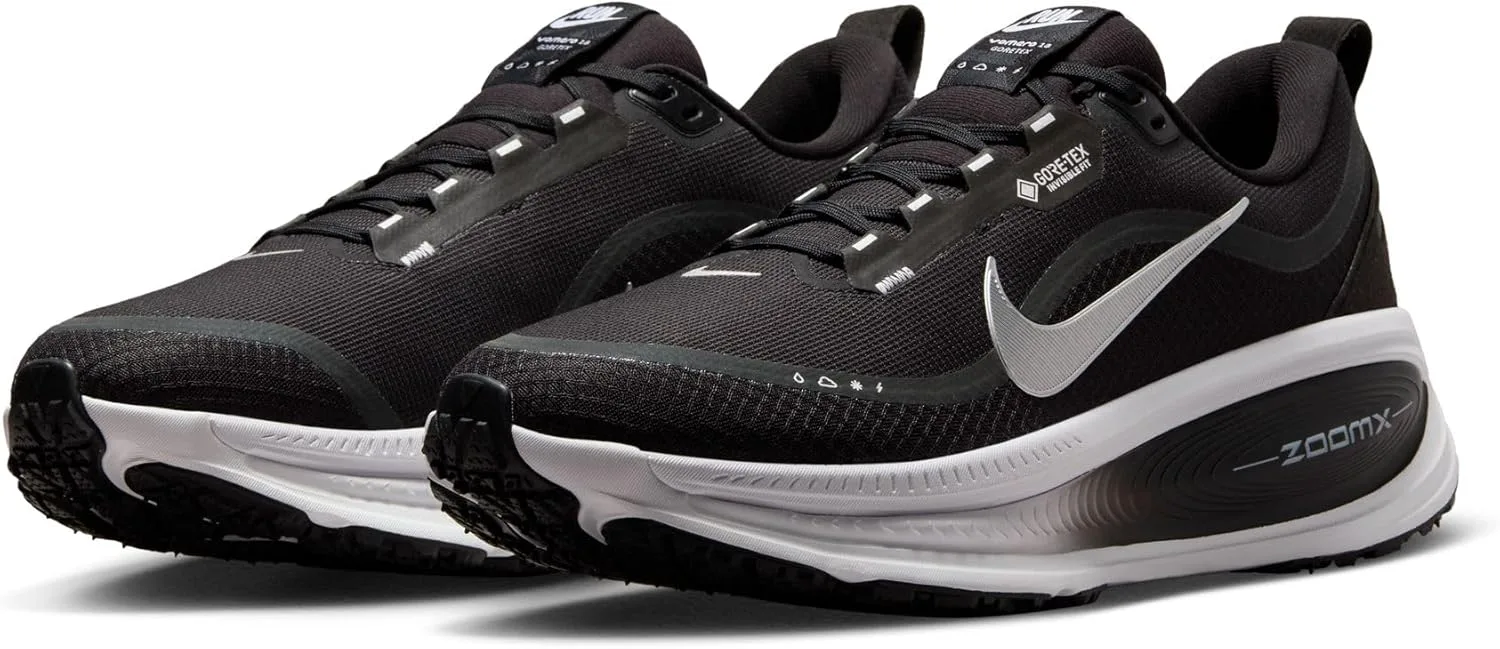 Мужские кроссовки Nike Vomero 18 Gore-Tex, черный/металлик серебристый/белый — фото 2