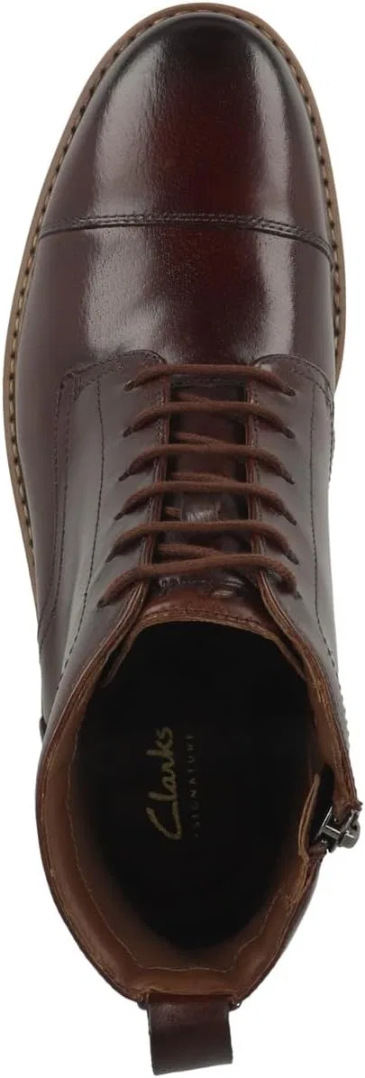 Мужские ботинки Clarks Aldwin CapChukka, Dark Brown Lea — фото 3