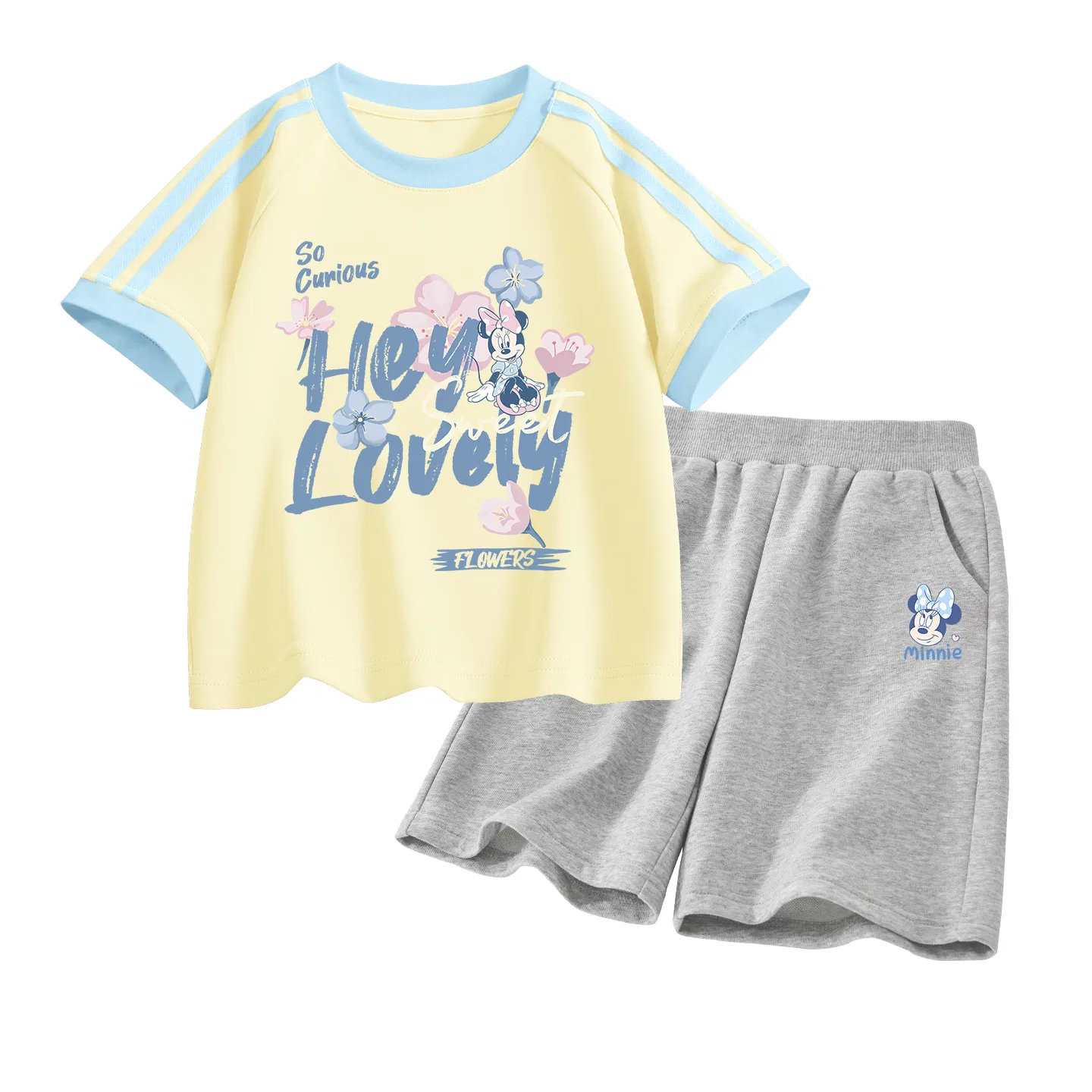 Детский спортивный костюм Casual Sportswear 2 Piece Set Disney, Di Dianyin Honey Yellow+Di L Cute Nini K Gray