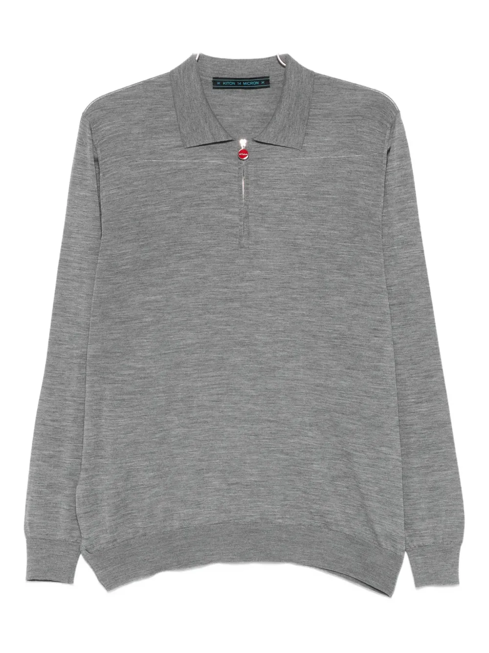 

Поло с эффектом меланжа Kiton, серый